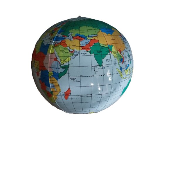 Inflatable World Globe Educational Map Ball NEW Geography Teaching Learning Toy - Picture 1 of 3